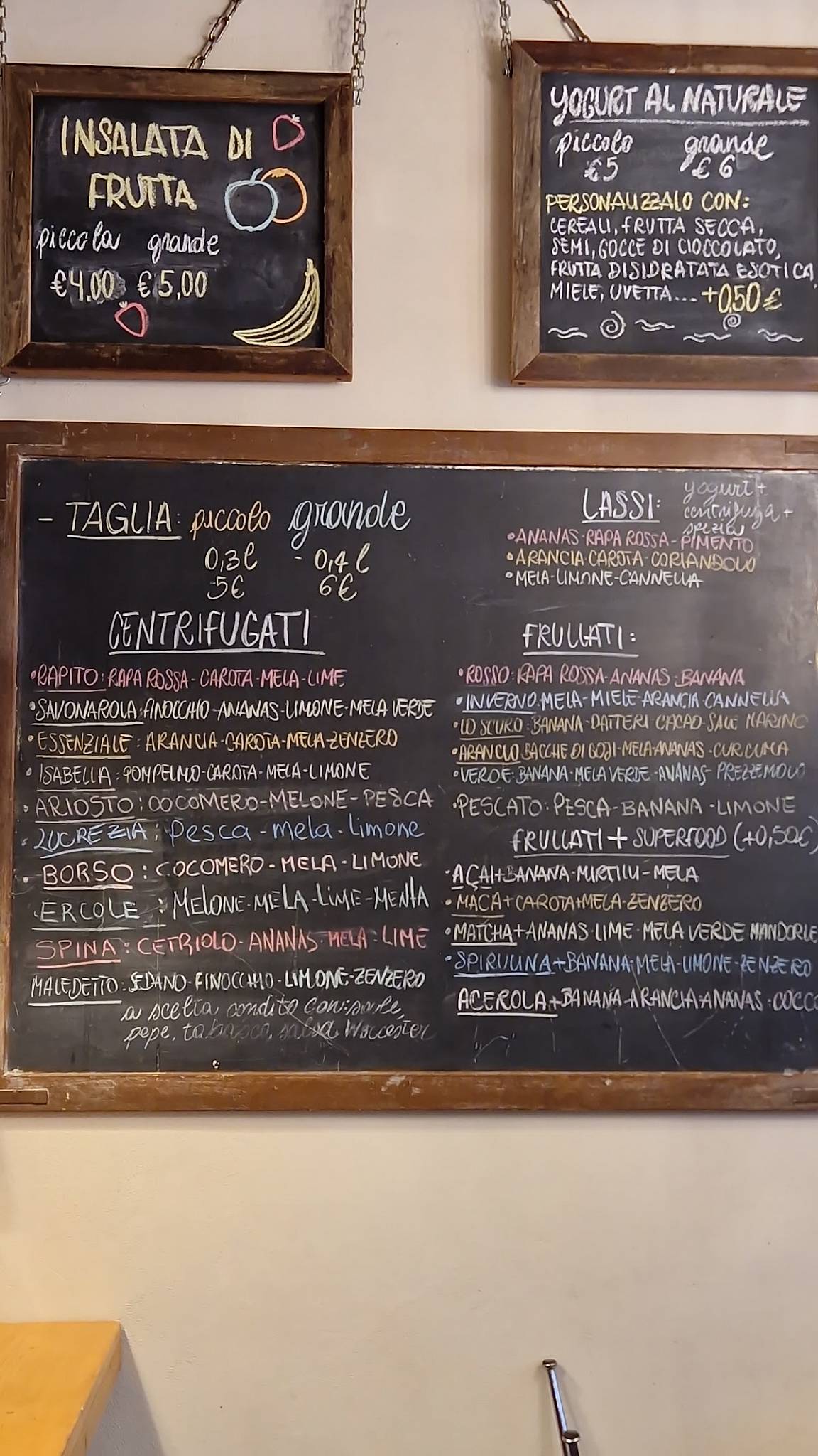 Menu de Zazíe Ferrara