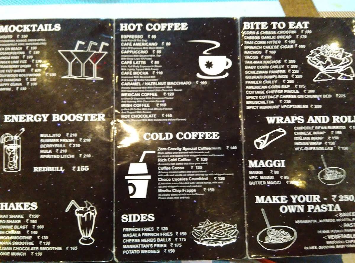 Zero Gravity Cafe & Restro menu