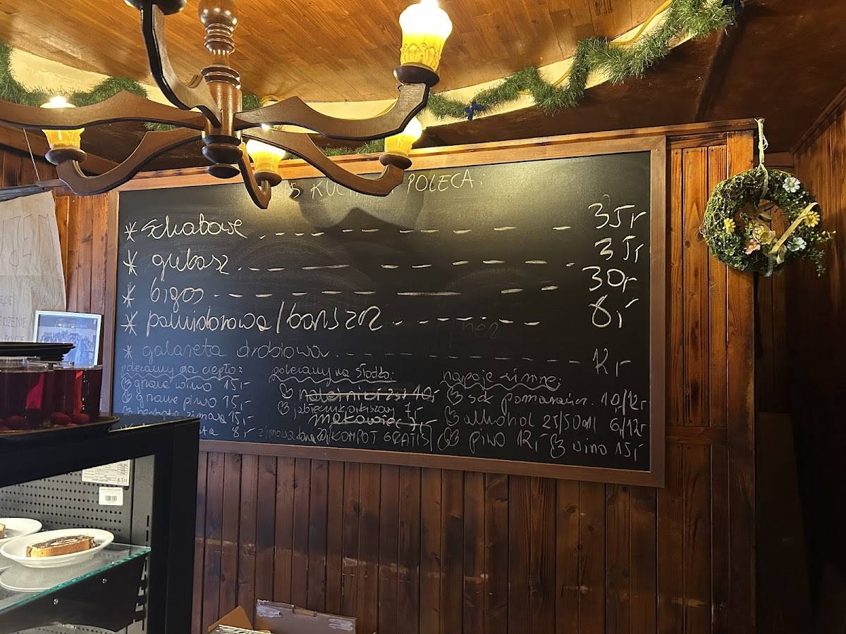 Menu at Złoty Róg restaurant, Międzygórze, Wojska Polskiego 7