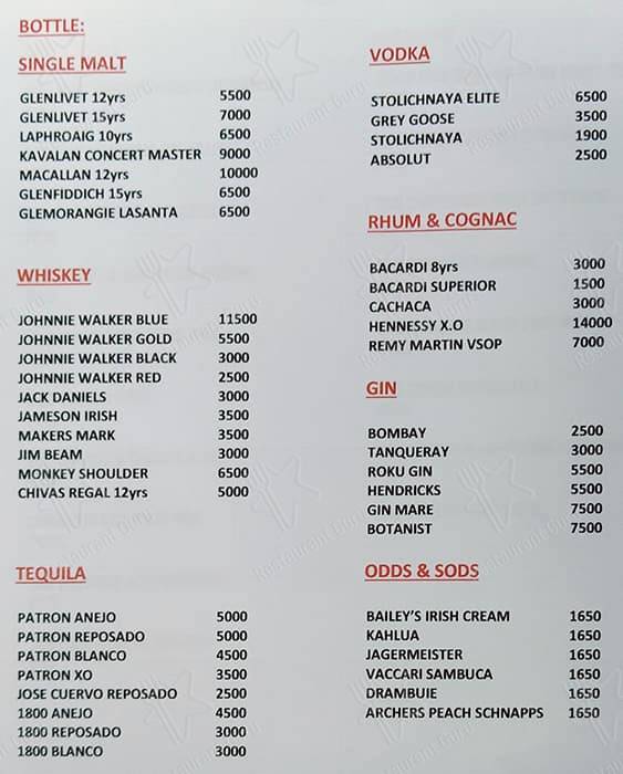 Menu at Common Table restaurant, Makati