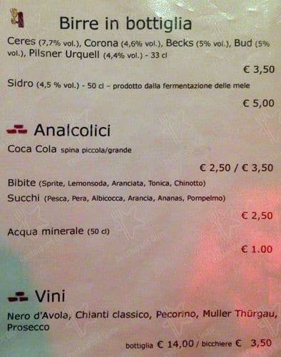 Menu di La Rocka 