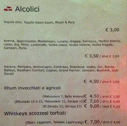 Menu di La Rocka 