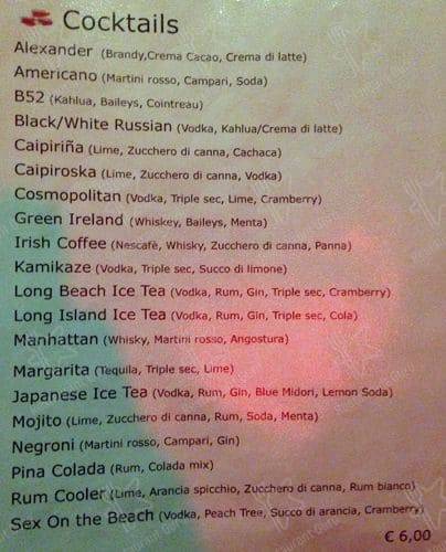 Menu di La Rocka 