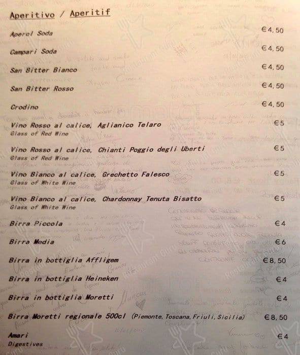 Menu di Sharivari 