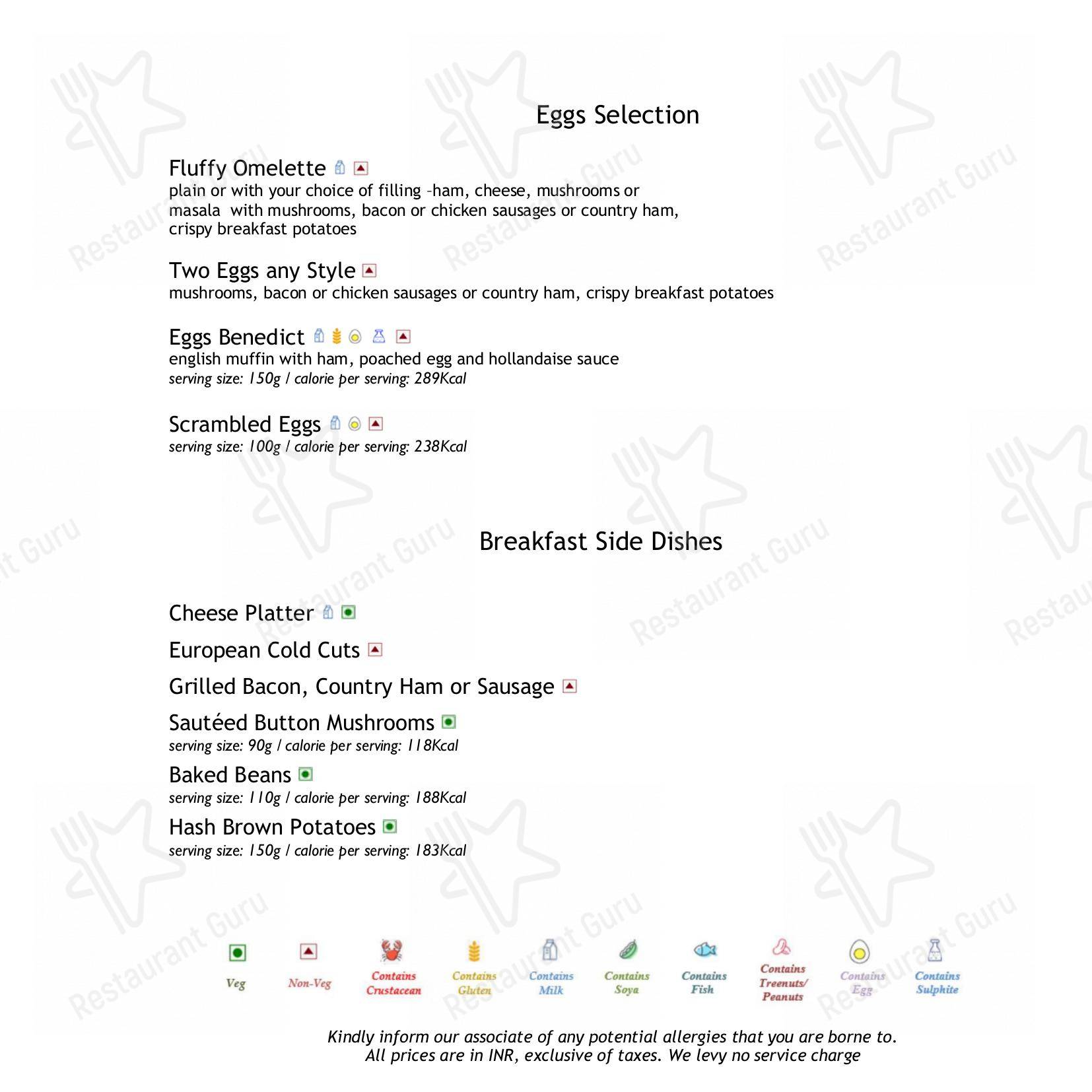 Citrus - Fine Dining Restaurant in Mumbai - Menu