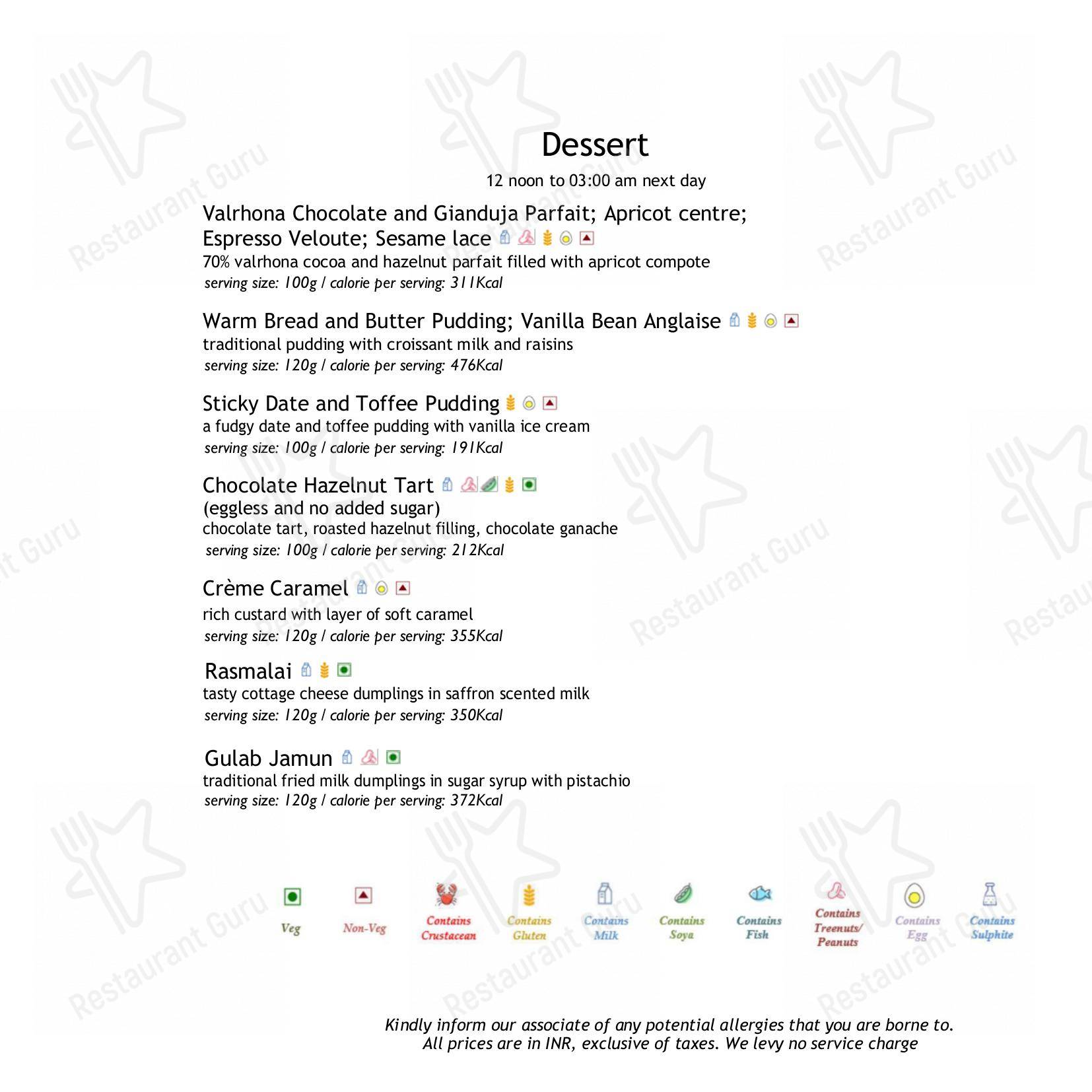 Citrus - Fine Dining Restaurant - Menu