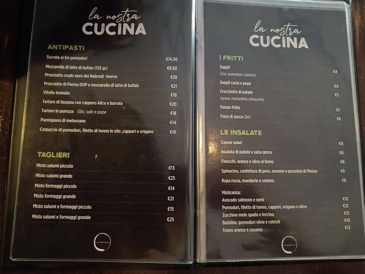 Menu di casadante 