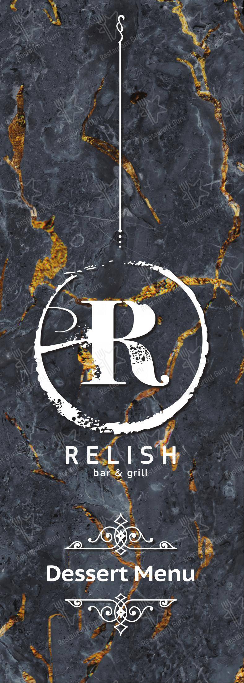 Menu at Relish Bar & Grill, Doncaster
