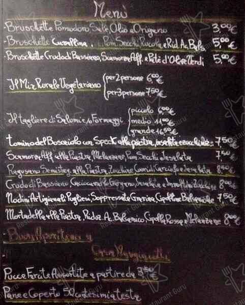 Menu di Casa Mangiacotti 
