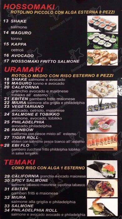 Menu di Coco Ristorante Sushi 