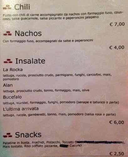 Menu di La Rocka 