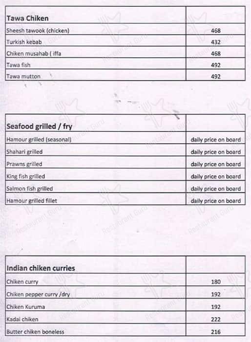 Lahab Mandi & BBQ menu