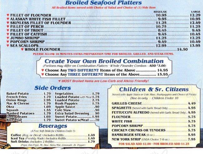 Mayflower Seafood Restaurant menu