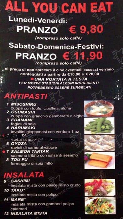 Menu di Coco Ristorante Sushi 