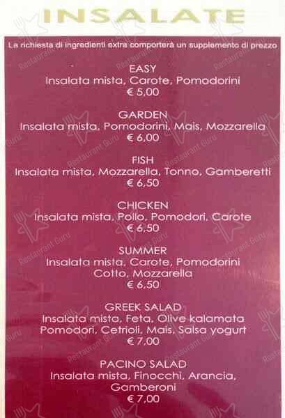 Menu di Pacino Cafè 