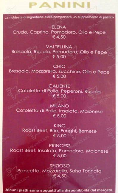 Menu di Pacino Cafè 