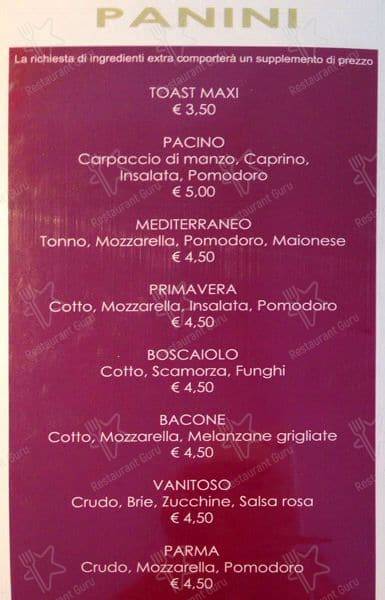 Menu di Pacino Cafè 