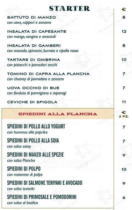 Menu di Plancha 