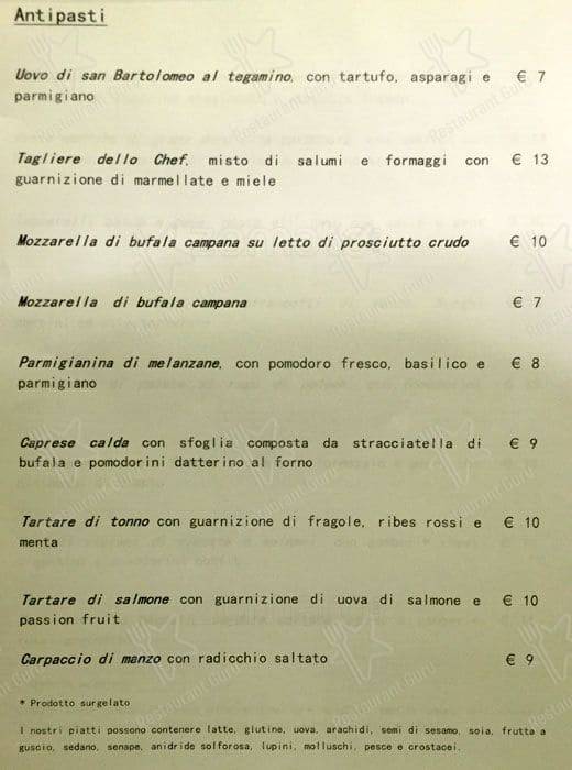 Menu di Sharivari 