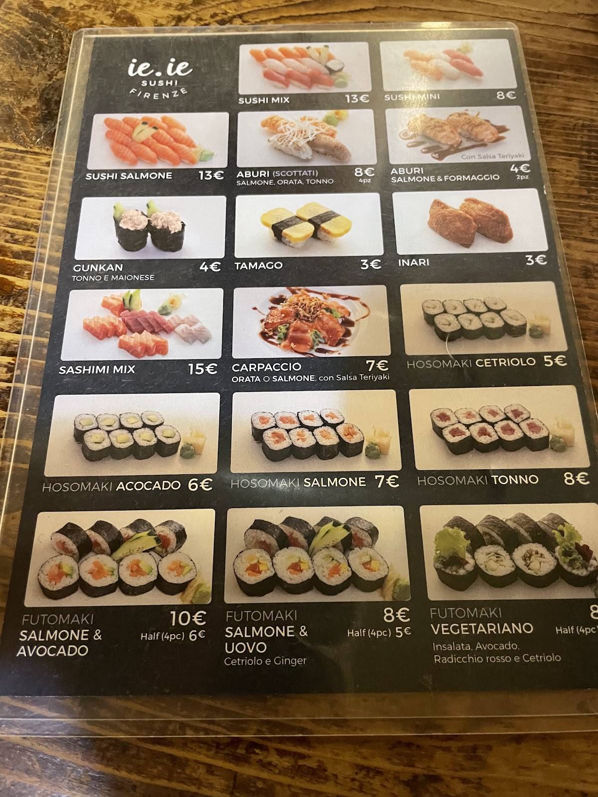 Menu di ieie da Toshi 