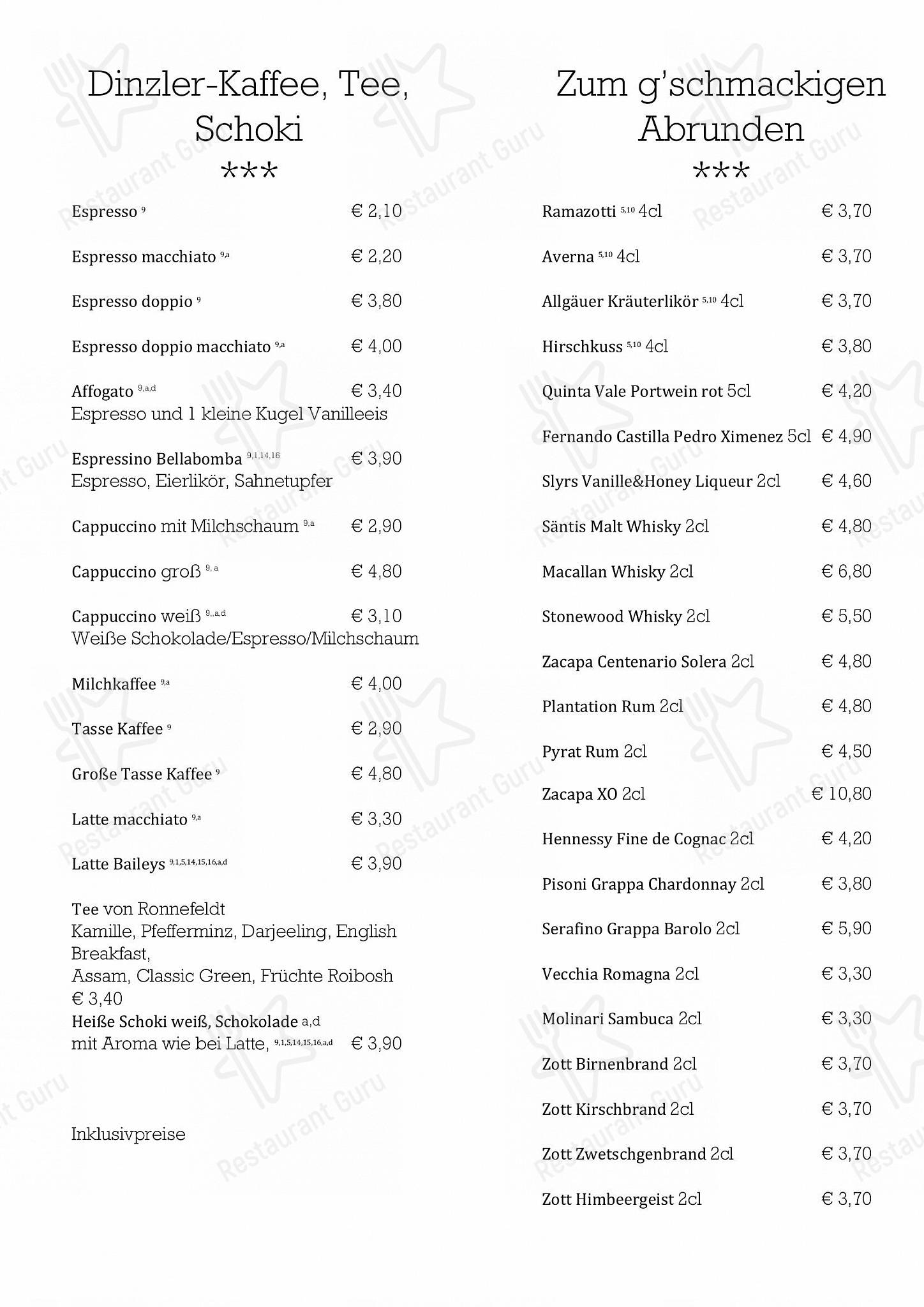 Speisekarte von Unsere Liebhaberei - la stazione restaurant, Bad Wörishofen