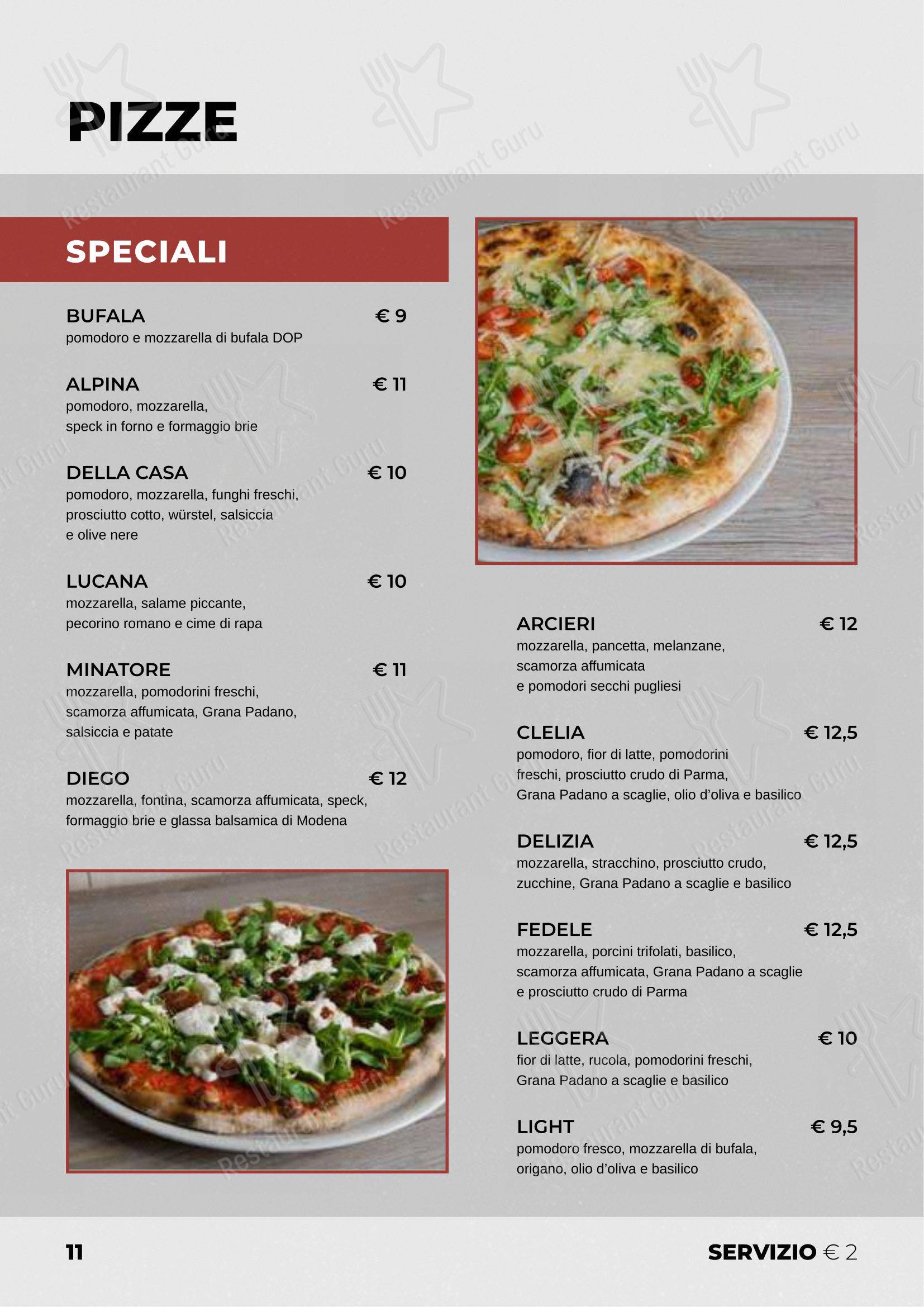 Menu di BACLAS - Pizzeria con cucina, senza glutine, delivery e take away - Menu bar