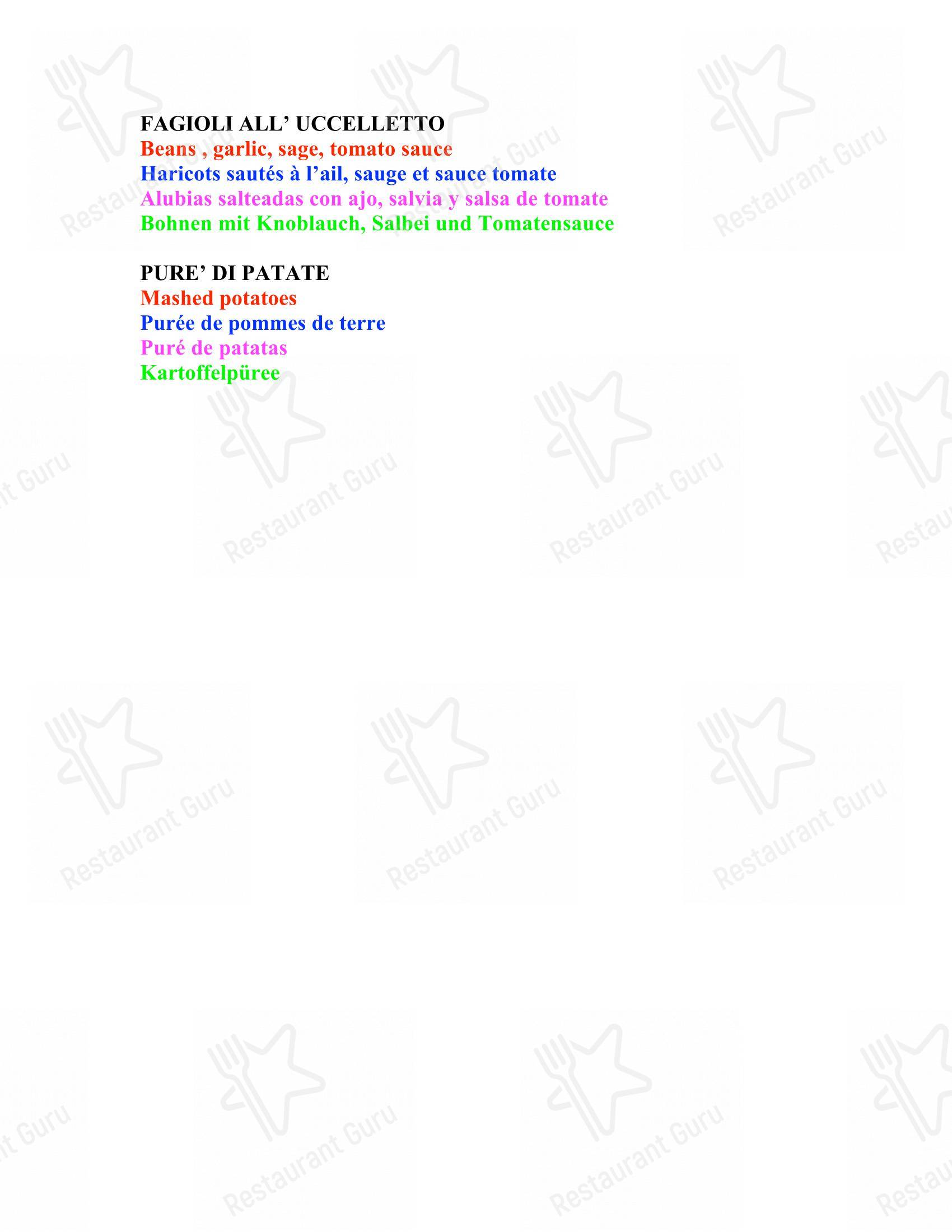 Menu per Bar Trattoria Silvia e Claudia ristorante