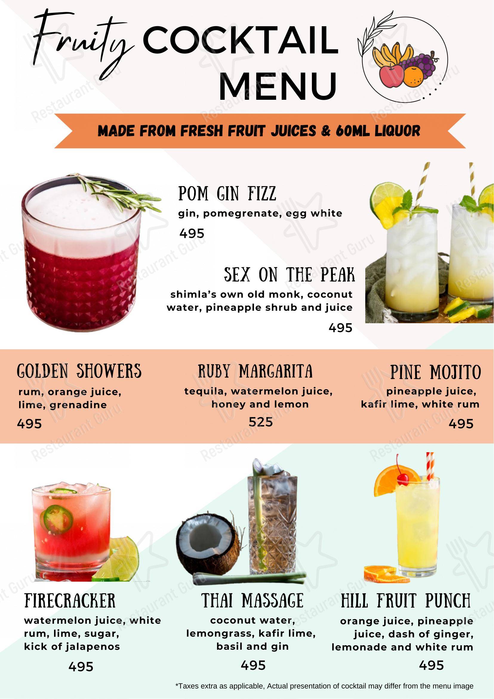 Cafe Simla Times : Cafe, Biergarten & Bar on the Mall Road Shimla ( Awarded Most Instagrammable Cafe of Himachal) in Shimla - Menu