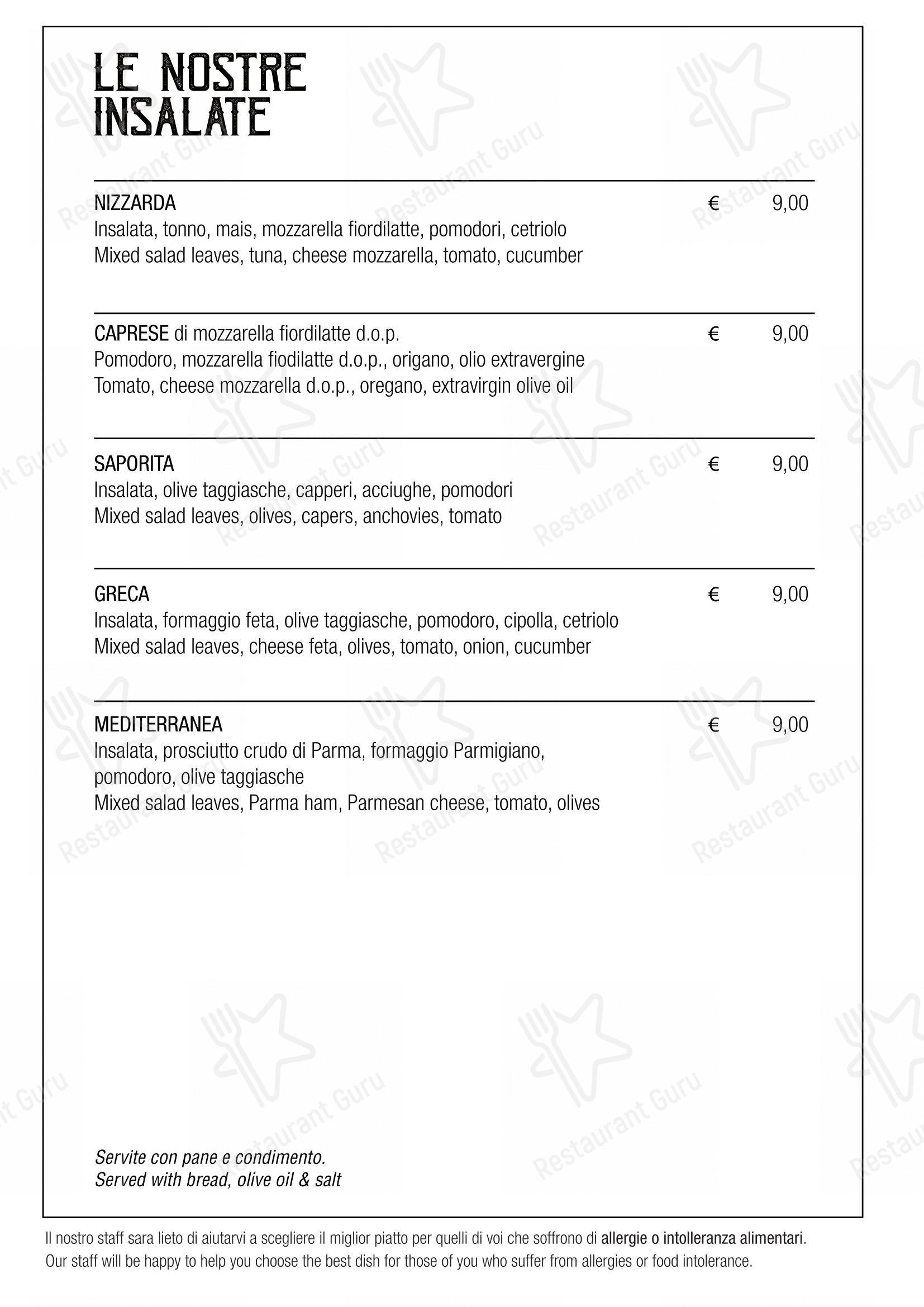 Menu pour Caffè-Restaurant Il Maggiore Riomaggiore dans Riomaggiore