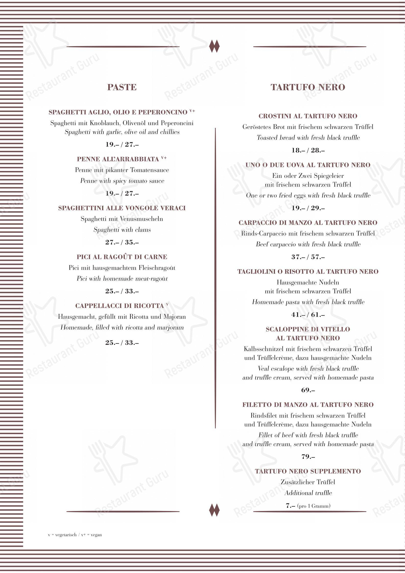 Menu per Cantinetta Antinori ristorante