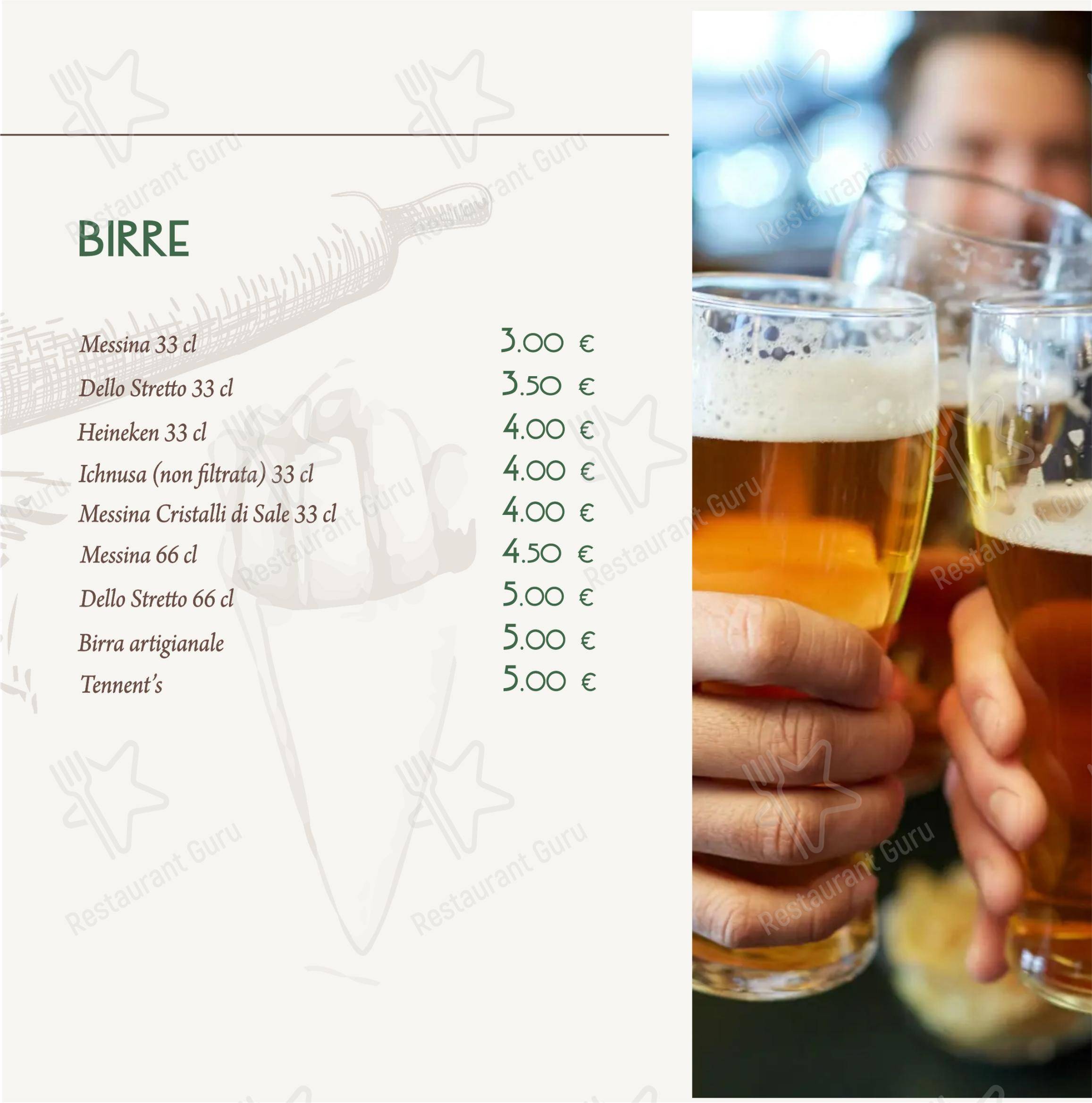 Menu bar per Da Onofrio Ristorante Pizzeria in Furci Siculo