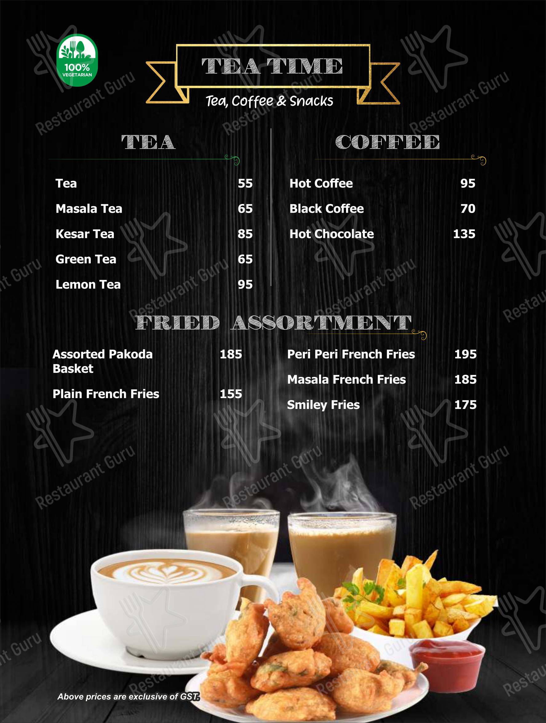 Menu for the Gokul Sweets, Bakery and Restaurant restaurant