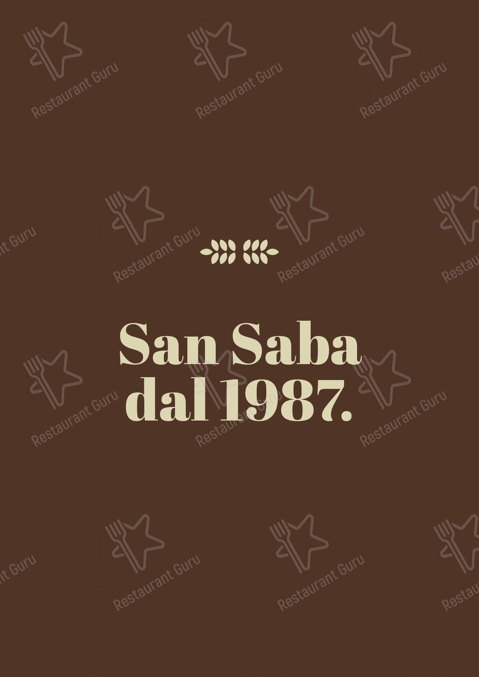 Menu bar per Il Pane di San Saba in Roma