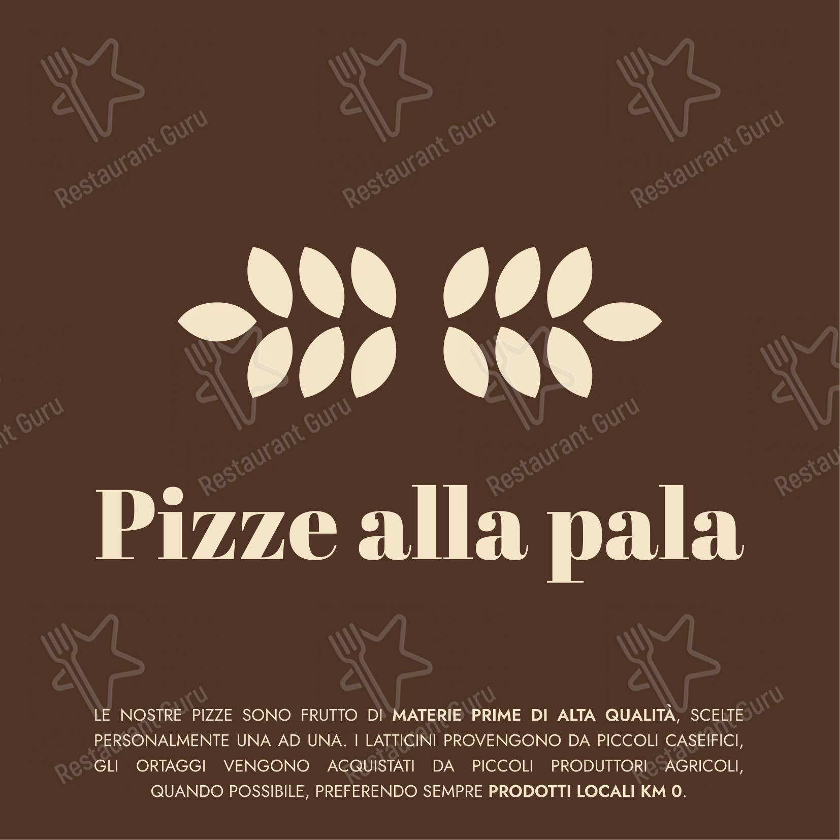 Menu per Il Pane di San Saba pizzeria