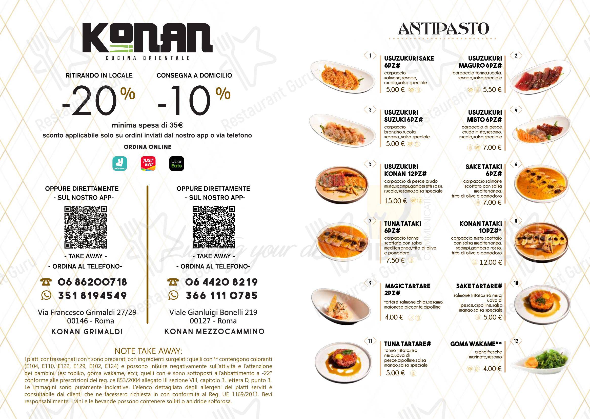 Menu di Konan - Menu