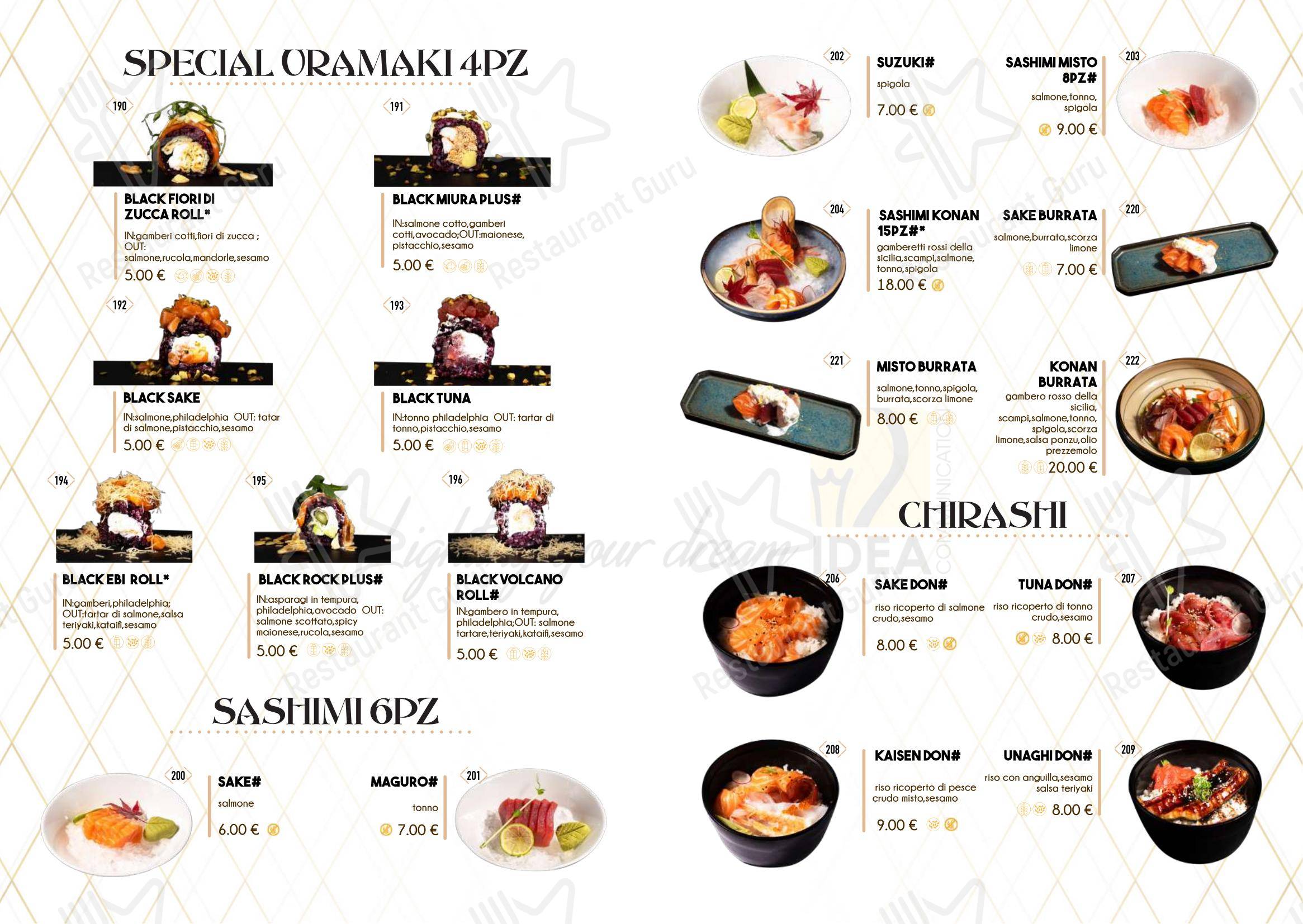 Menu per Konan in Roma