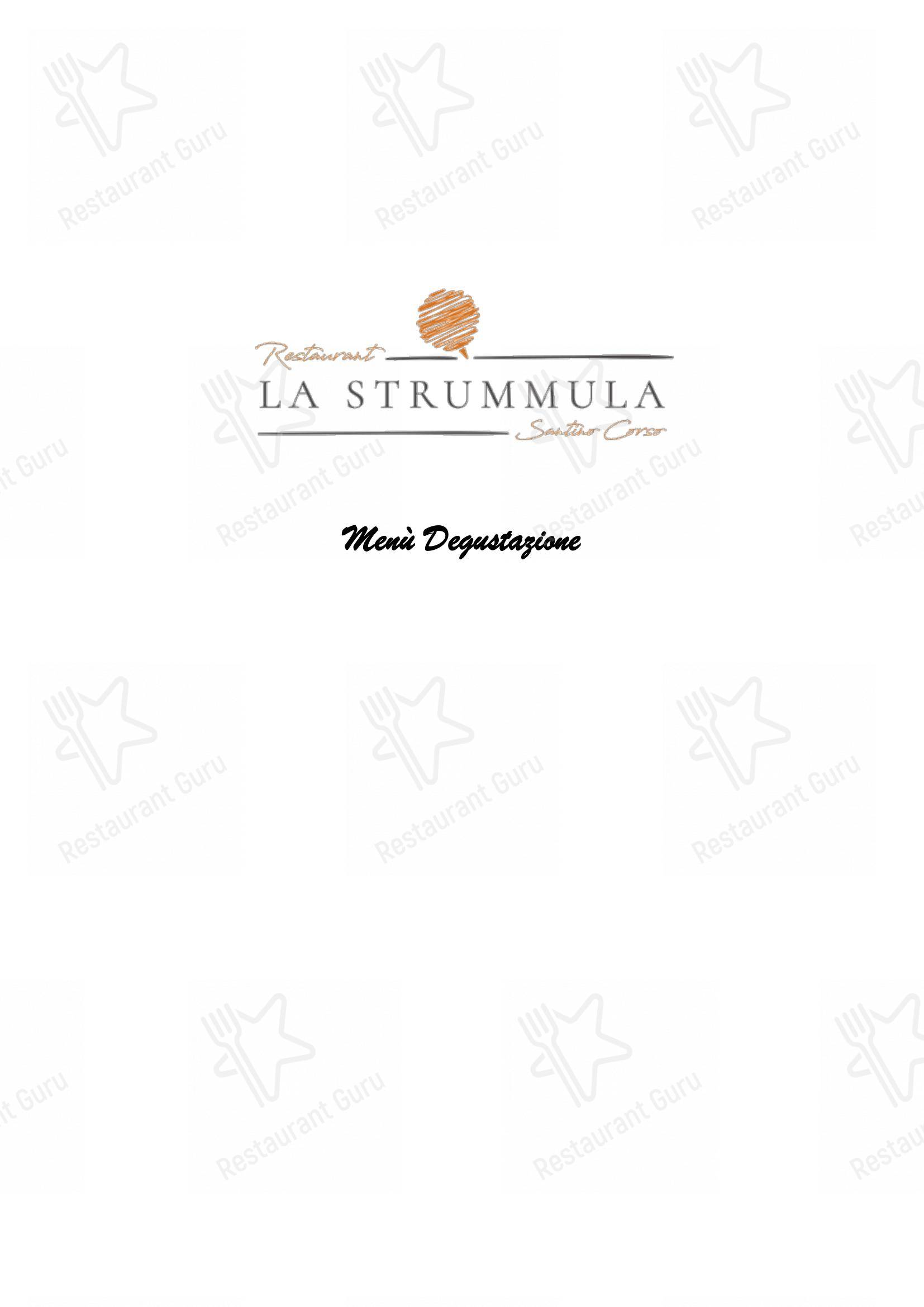 Menu bar per La Strummula Restaurant ristorante