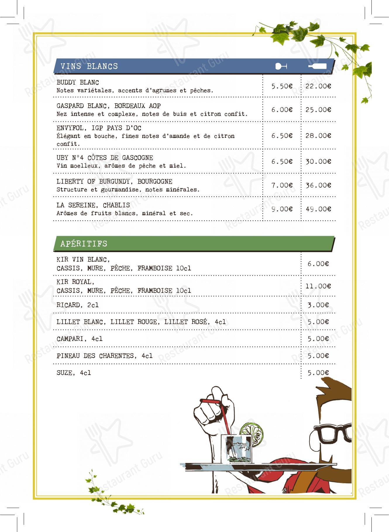Menu pour Le Flech restaurant