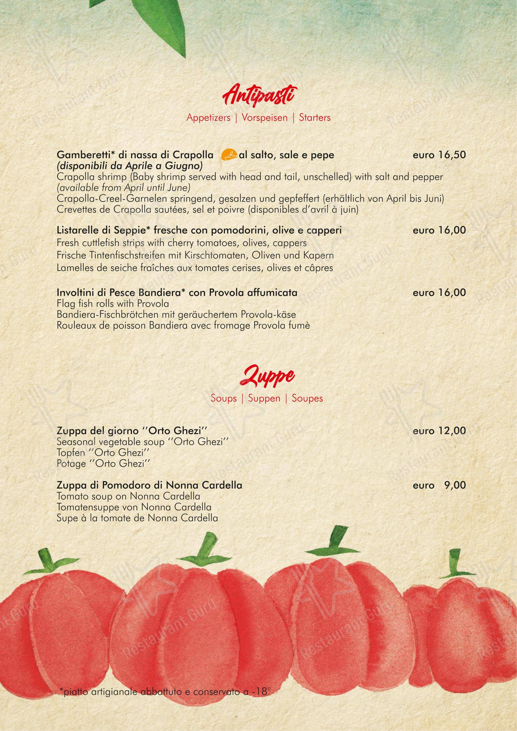 Lo Stuzzichino in Massa Lubrense - Menu