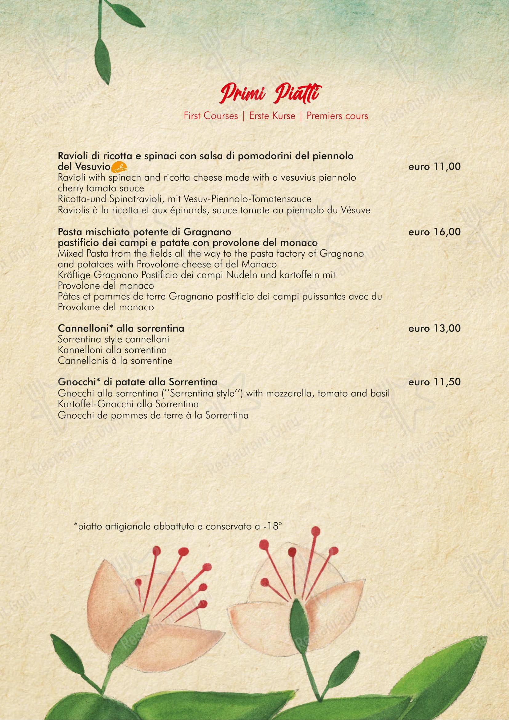 Lo Stuzzichino in Massa Lubrense - Menu