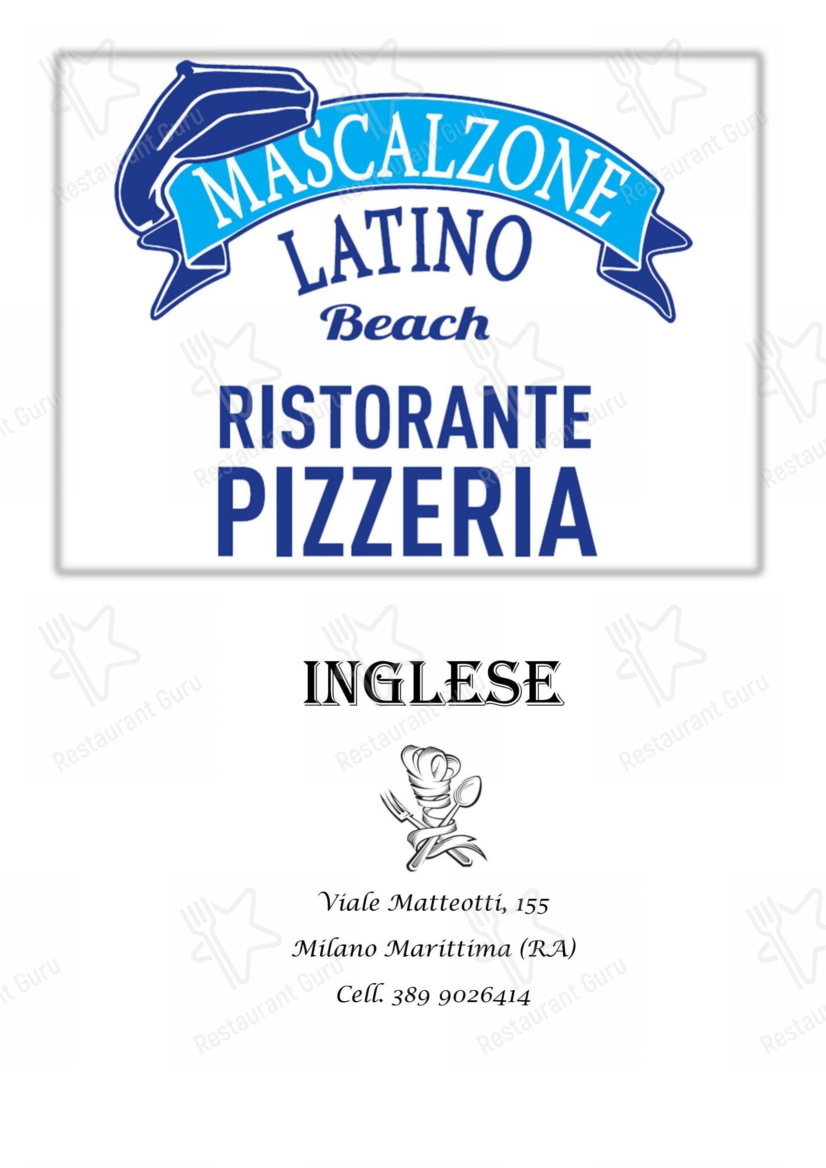 Ristorante Mascalzone Latino Beach Milano Marittima in Milano Marittima - Menu bar