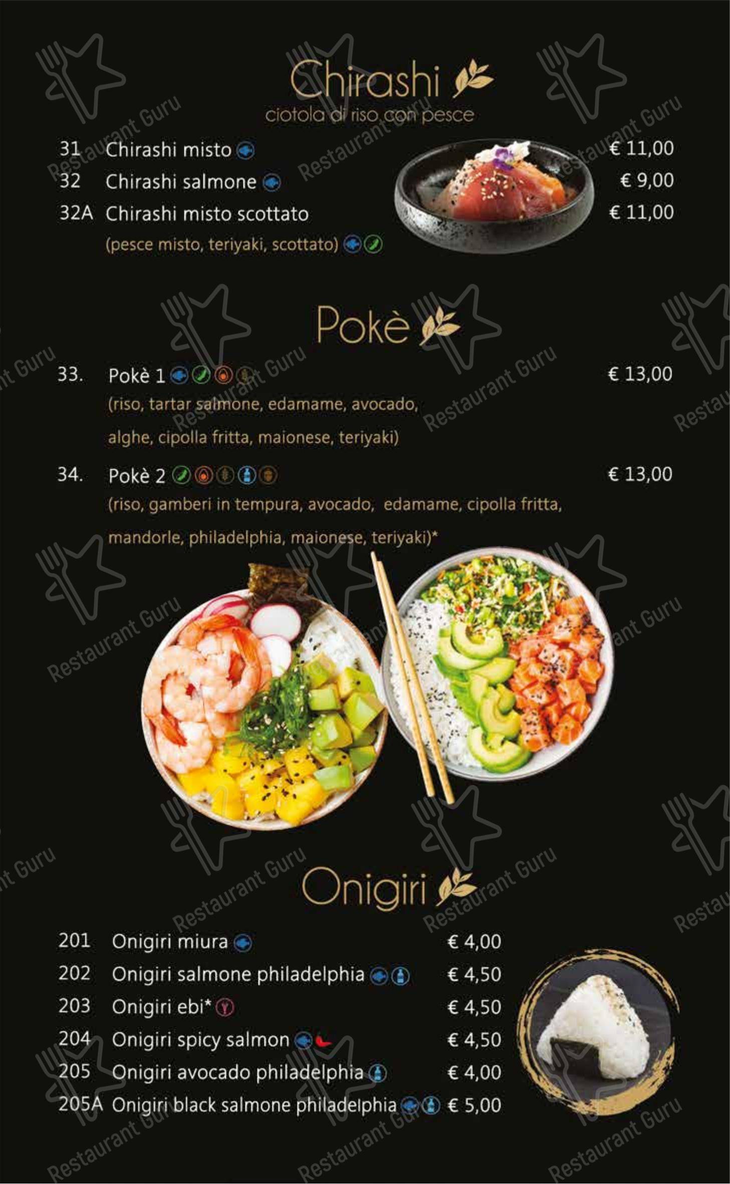 Menu di Mulan sushi - 菜单