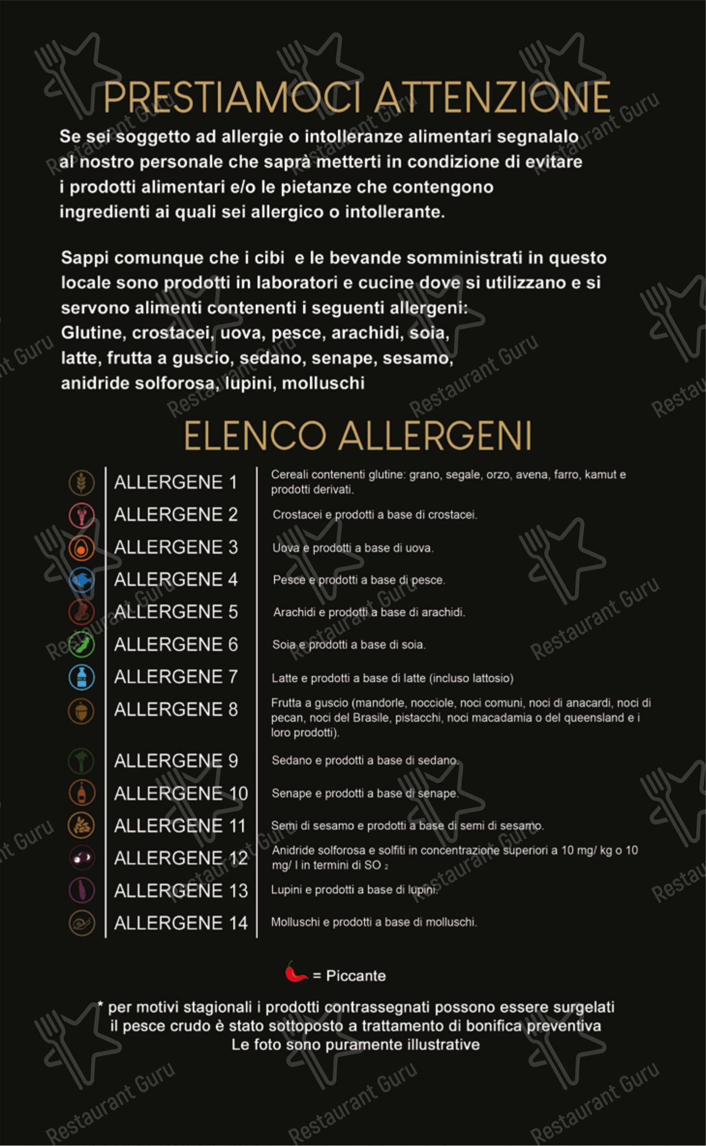 Основное меню per Mulan sushi in Lissone