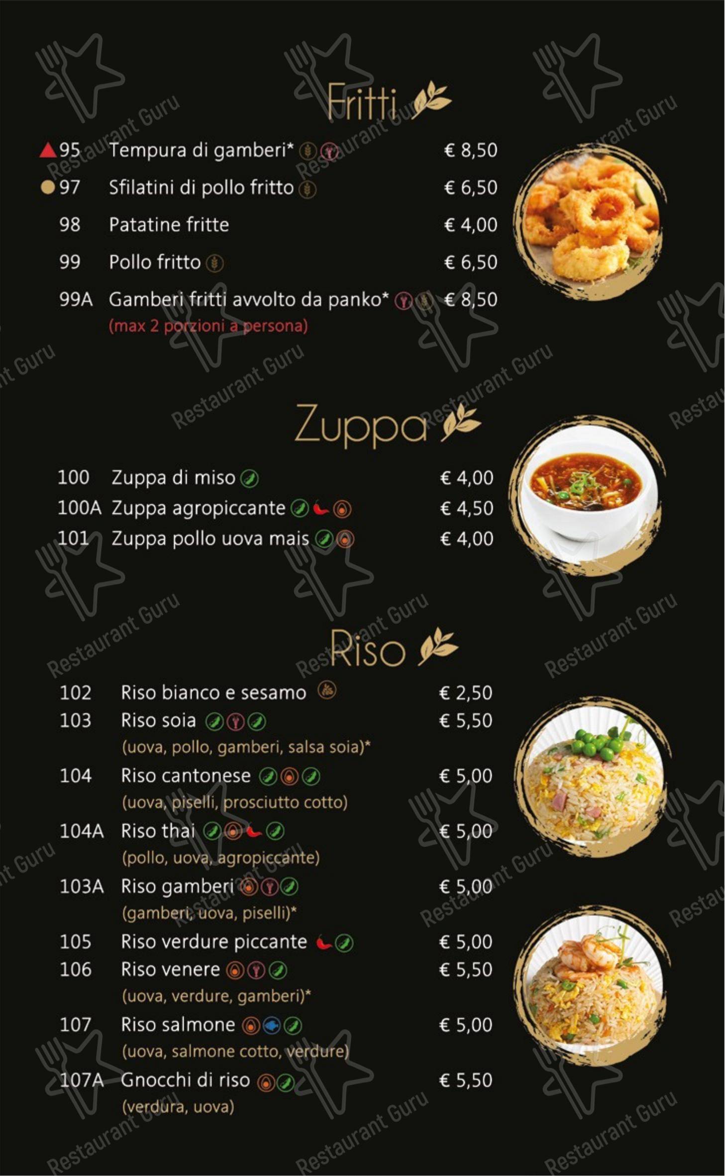 Mulan sushi in Lissone - Menu bar
