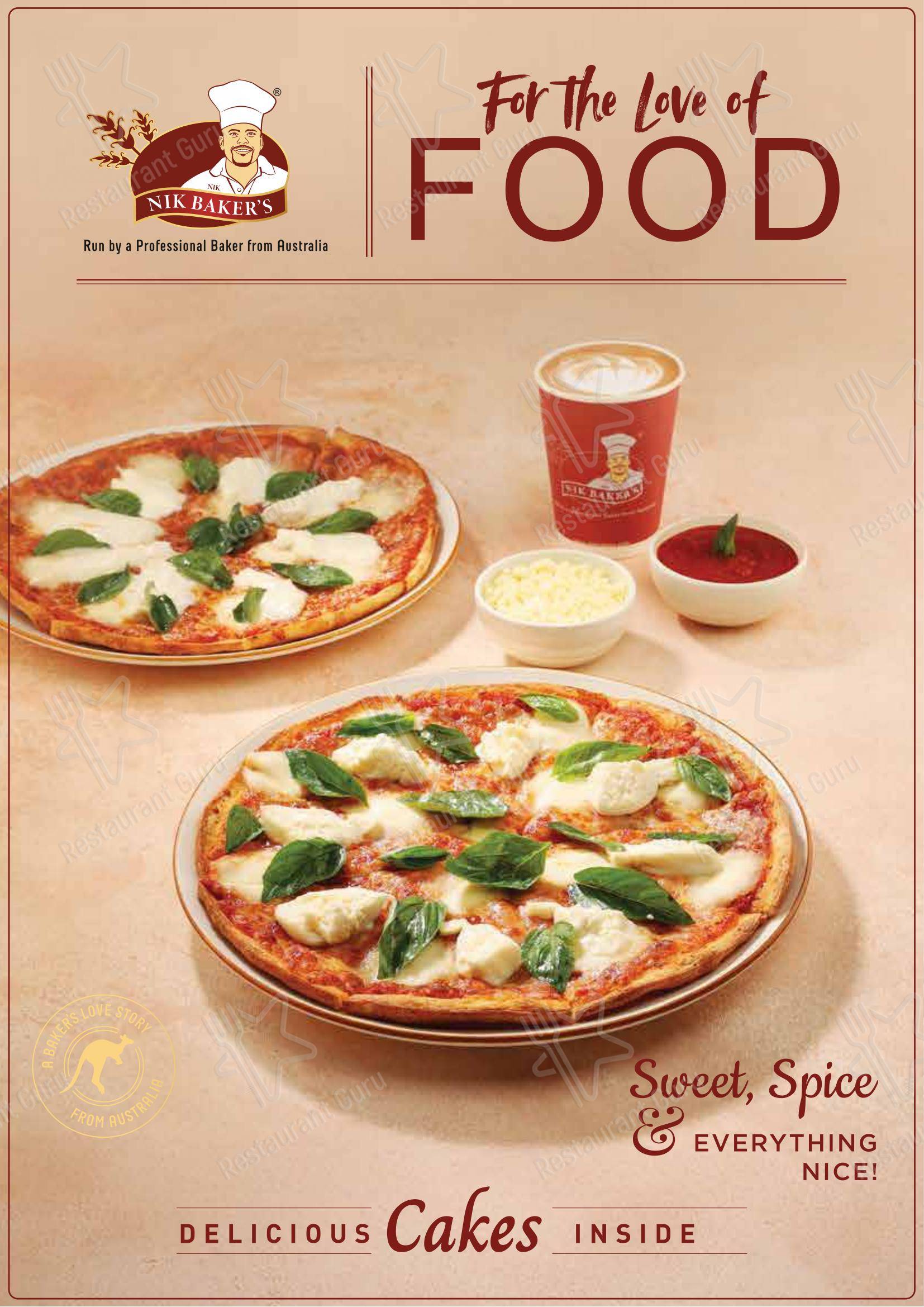 Menu for Nik Bakers Sun View in Ayali Kalan