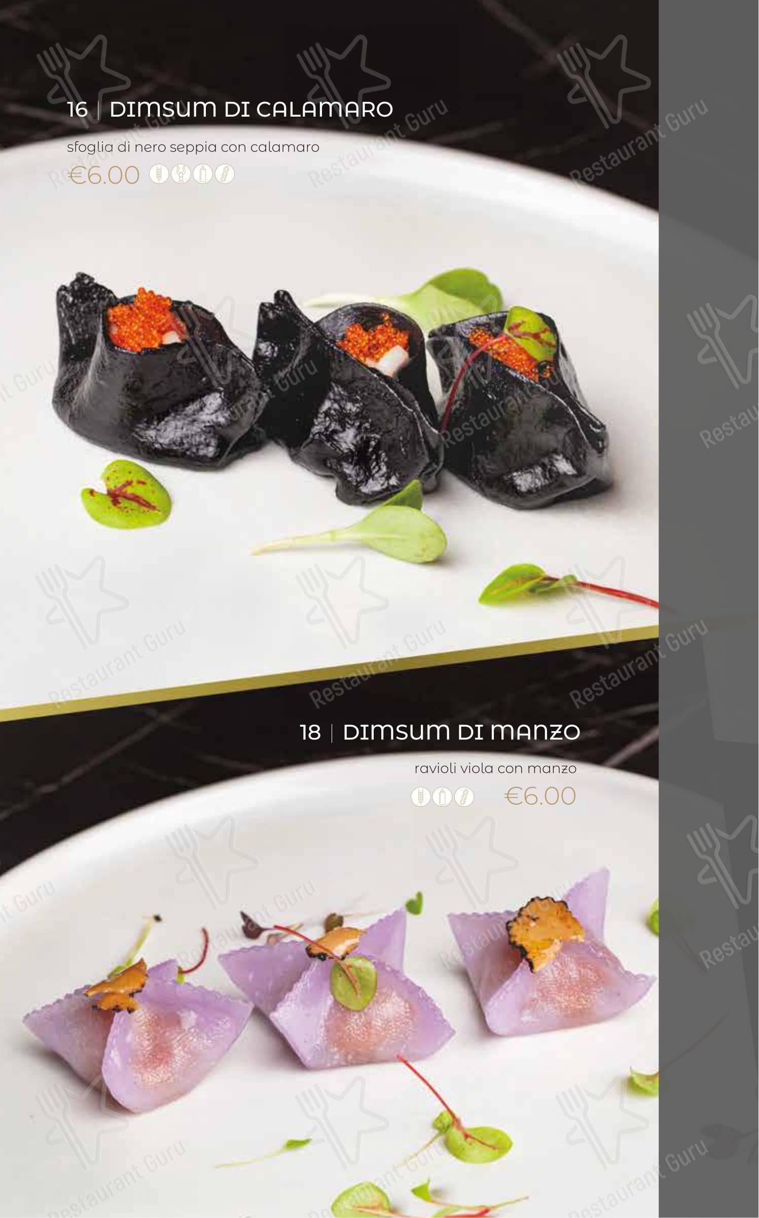 Menu di Oya Sushi Rovigo - Menu bar