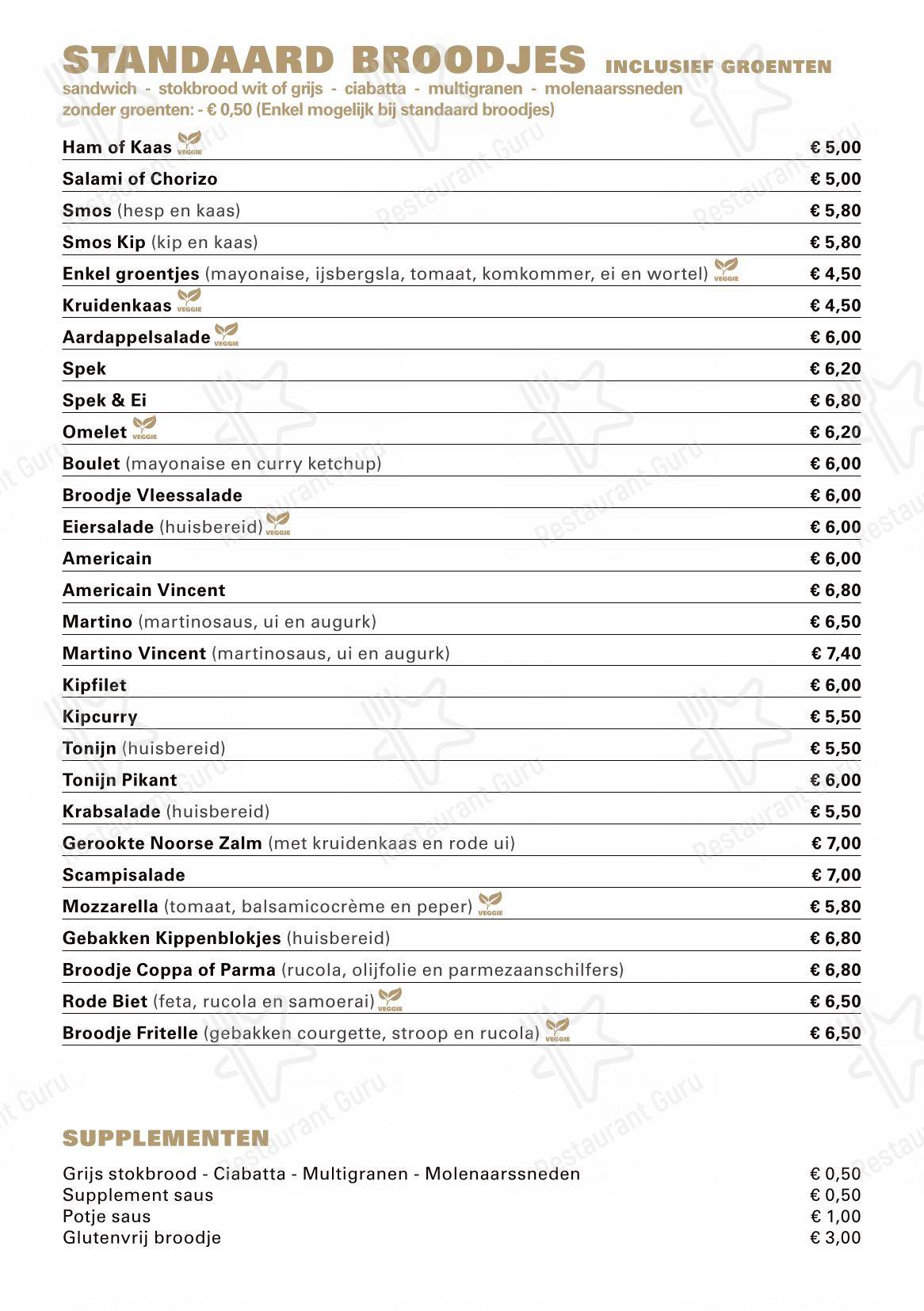 Menu bar pour Piknik dans Genk