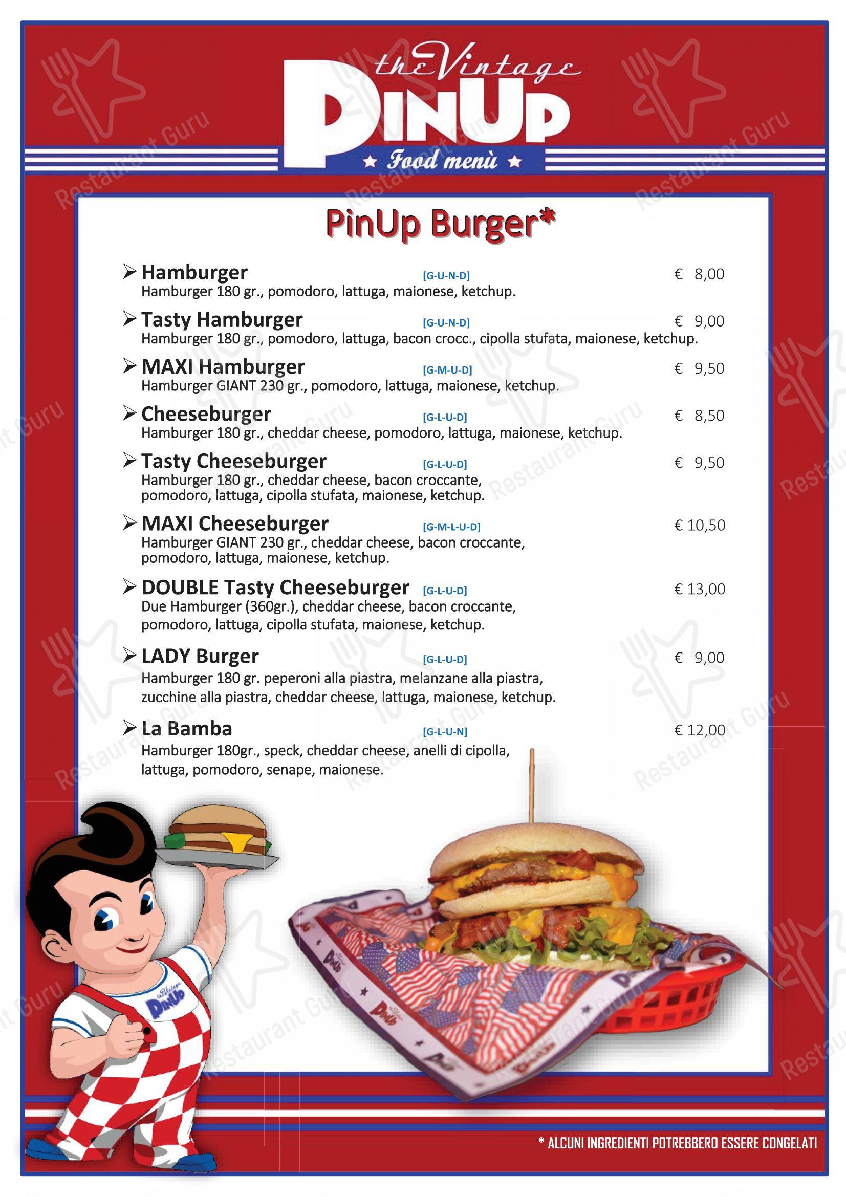Menu di PinUp Pub - Menu