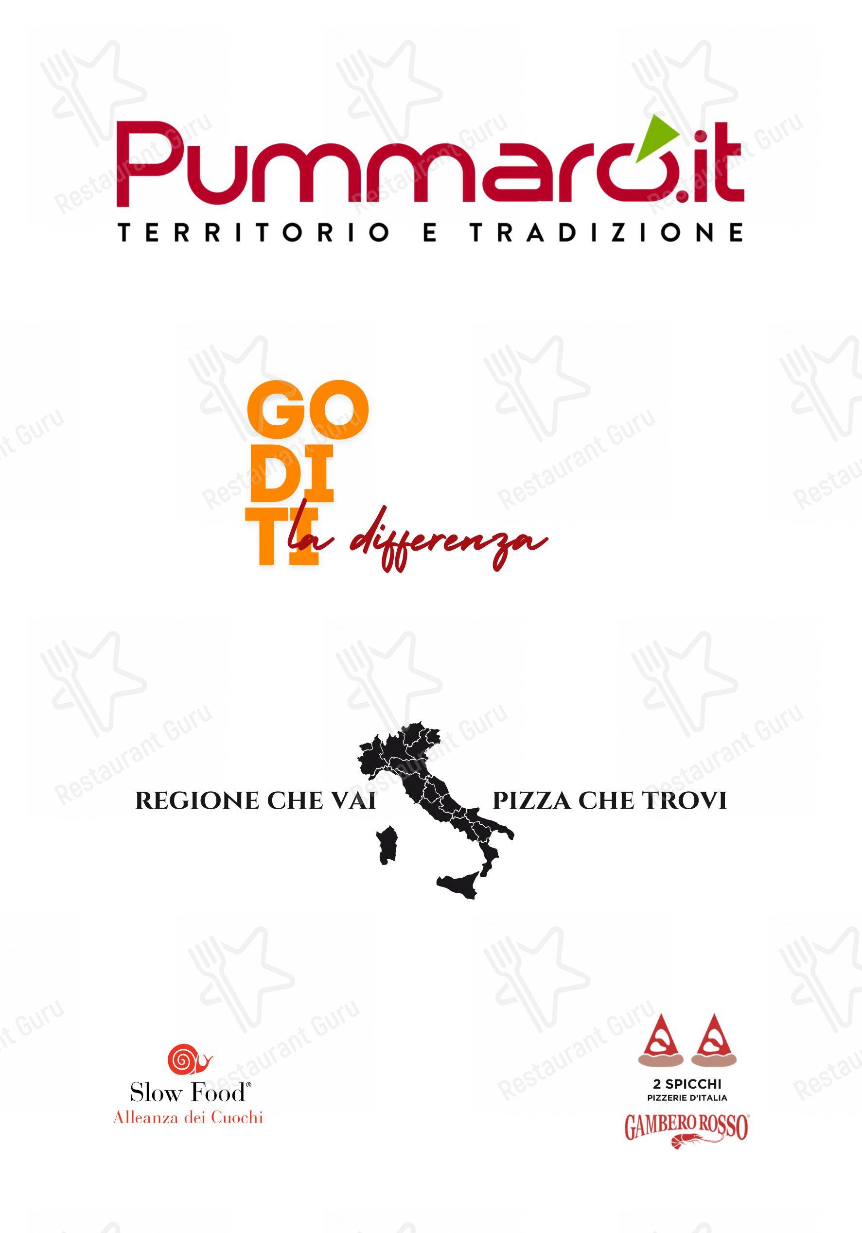 Menu di Pummarò.it - Menu
