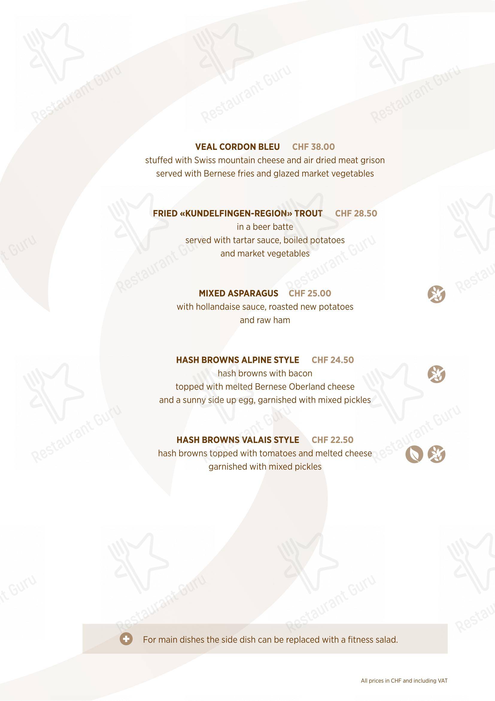 Restaurant zum CHOCHTOPF in Wilderswil - Menu